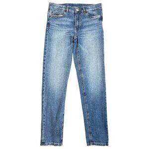 ZARA BOYS Jeans W Raw Hem Detailing & Adjustable Waistband Jean Blue Age 13-14Y